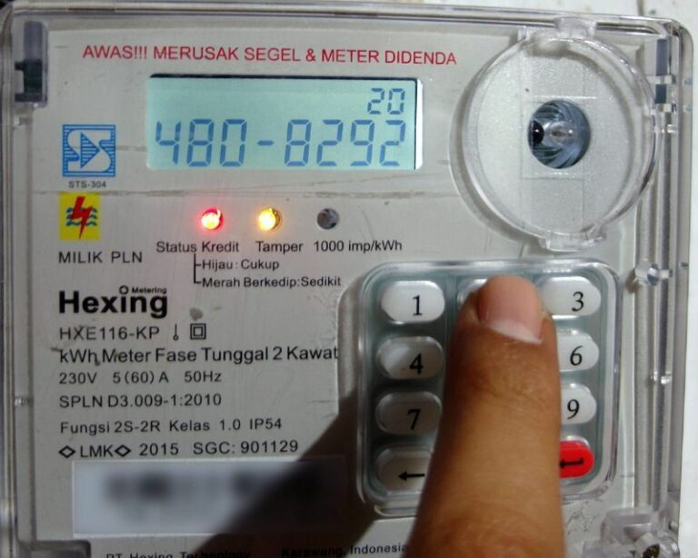arti lampu indikator pada meteran listrik prabayar